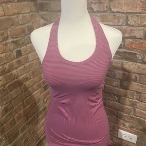 Lulu lemon 🍋Razor Back tank pink & grey  size 4